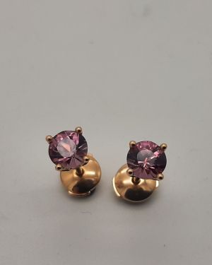 Boucles d’oreilles Or rouge 750 millièmes Grenats malaya